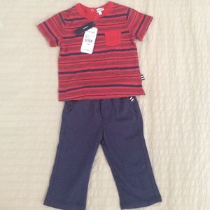 Splendid Baby Boy Sz 3-6 Month Tshirt and Pant Set