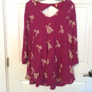 Free people pink dress with flowers