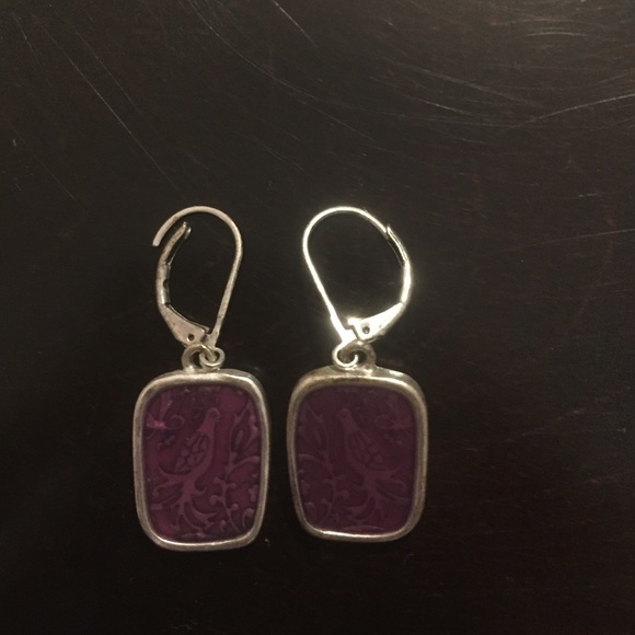 Purple earrings
