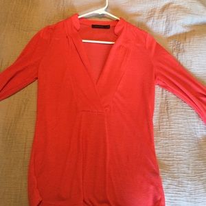 Orange 3/4 length sleeve top