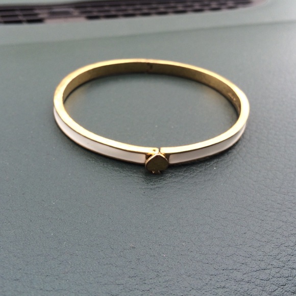 Kate Spade New York White Thin Hinge Bangle