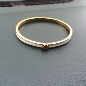 Kate Spade New York White Thin Hinge Bangle