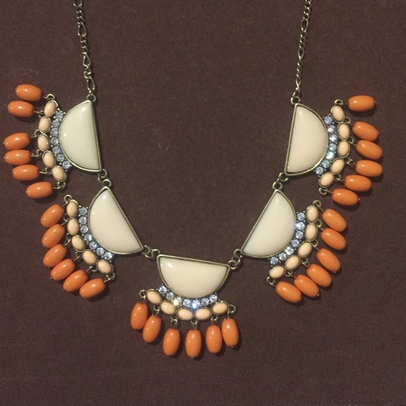 Pink and coral statement necklace