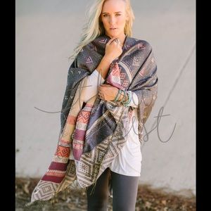 Beautiful bohemian woven shawl wrap