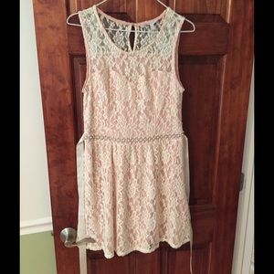Peach lace dress. Worn once.