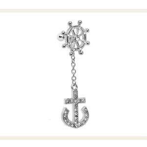 Anchor and captain's wheel cartilage earring