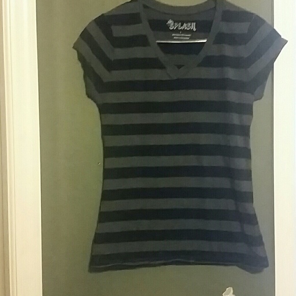 Brand new Black and gray v-neck