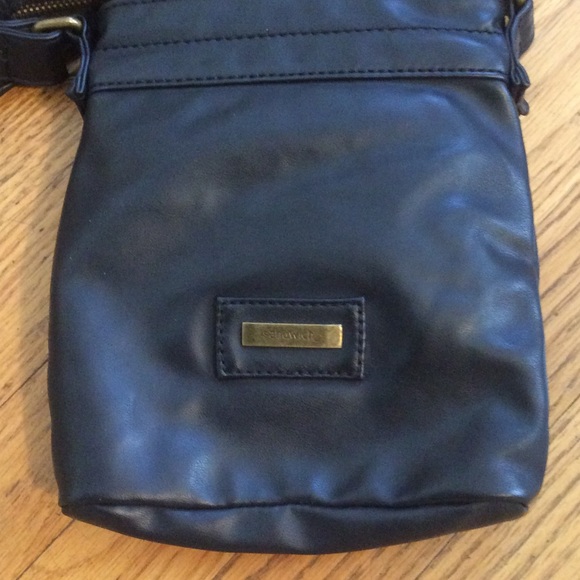 Black Cross Body Bag, Gold Accents - Picture 4 of 4