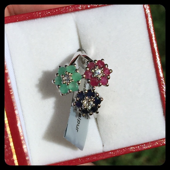 Jewelry - Emerald Ruby Sapphire Ring