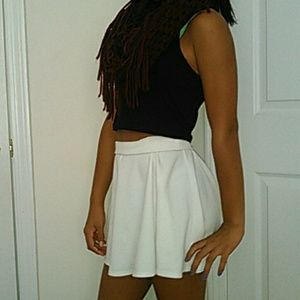 White skater skirt