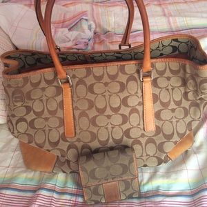 Coach purse with matching wallet
