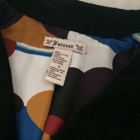 Black velvet forever 21 blazer - Picture 2 of 3