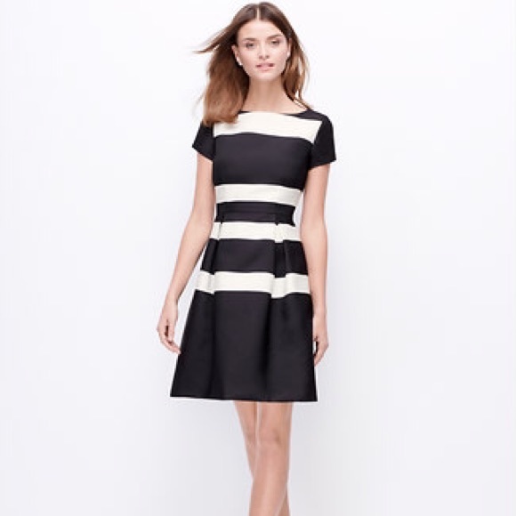 Ann Taylor Tall Striped Flare dress