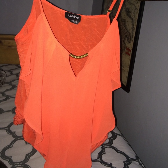 BEBE ORANGE SMALL TOP