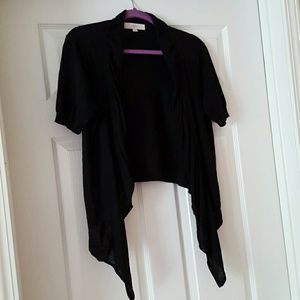 Loft ruffle open cardigan