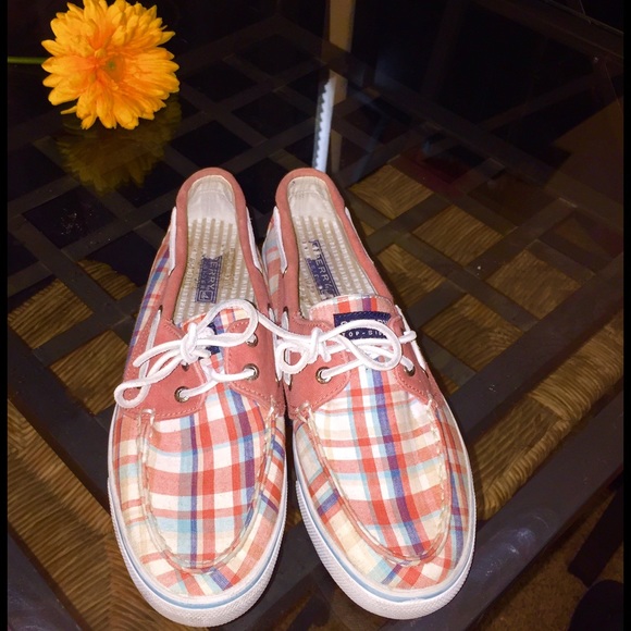 Orange Plaid Sperry Topsider