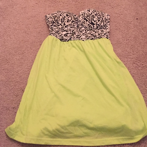 Lime green/Aztec Charlotte Russe Dress