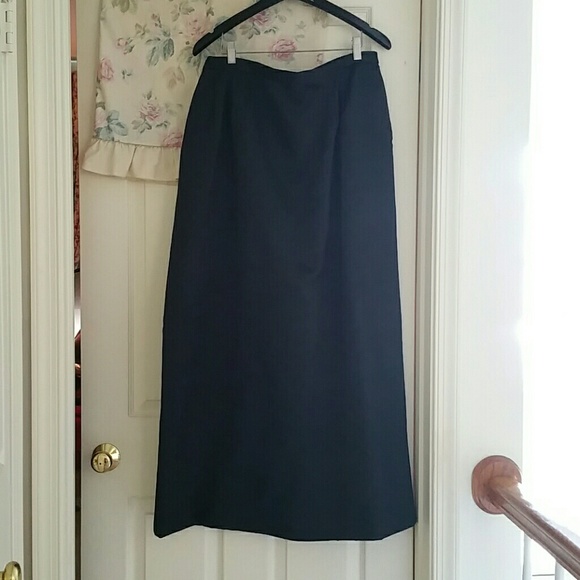 Long Black Evening Skirt w/split