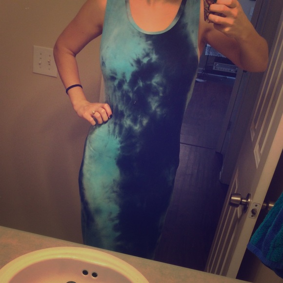 Tie die ankle maxi dress