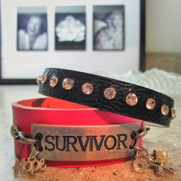 SURVIVOR Leather Cuff Bracelet