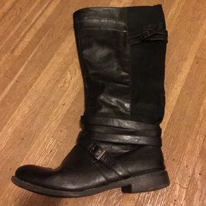 black wife calf riding boots