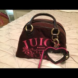 Juicy Couture Bowler Bag brown & pink purse Juicy Couture Bowler Bag brown & pink purse