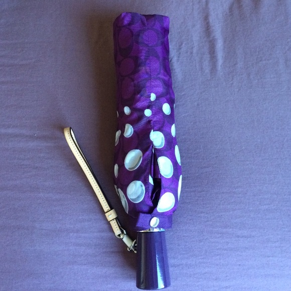 Purple Coach umbrella