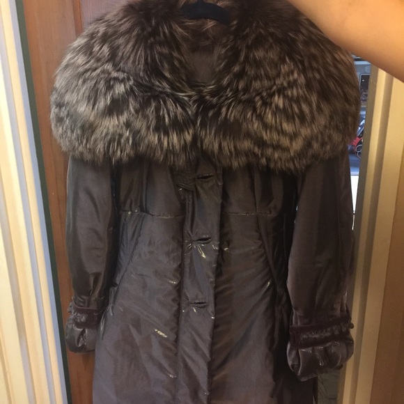 Brand new Italian real fur puffer