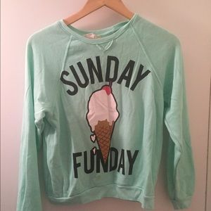 Mint, comfy sweatshirt.