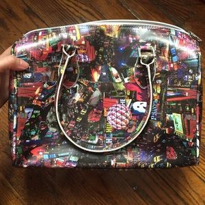 NYC Times Square satchel made in Italy