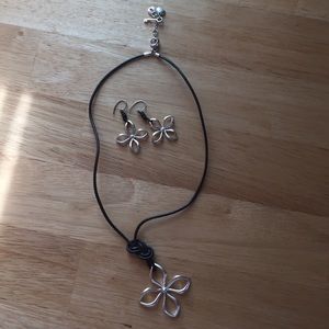 Fossil necklace with matching earrings