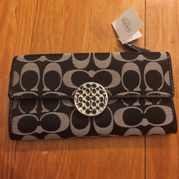 Black & Gray Coach Wallet