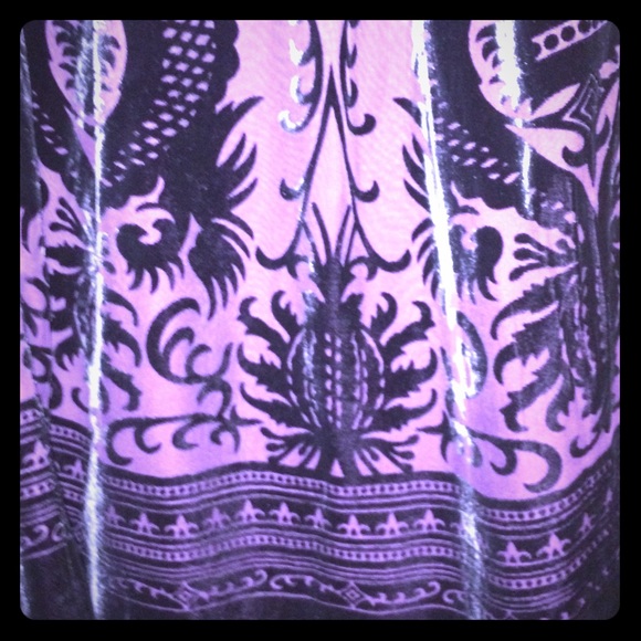 Max Studio purple & black velour cocktail dress
