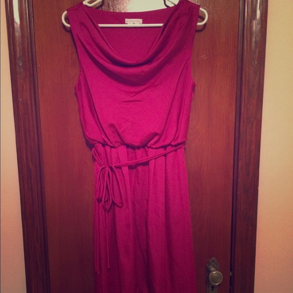 London Times pink cowl neck dress