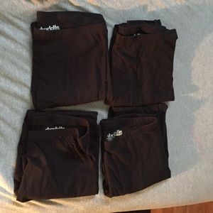 4 Pairs of Plain Black Charlotte Russe XL Leggings