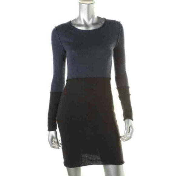 Rachel Roy Black Colorblock Sweater Dress M