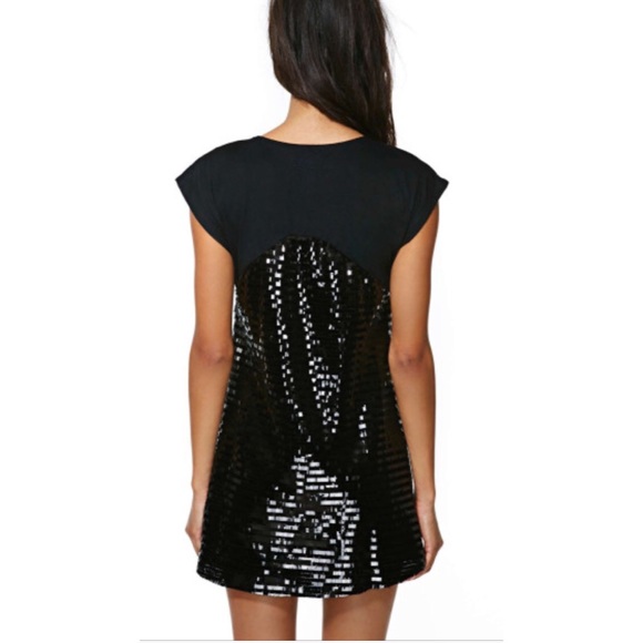 LAST CHANCE 🔹Nastygal Night Glow Black Sequin LBD - Picture 2 of 4