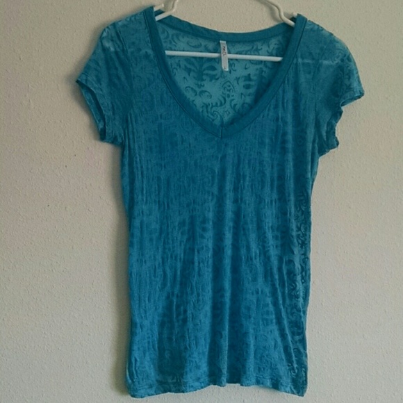 Rue 21 burnout T shirt. Turquoise
