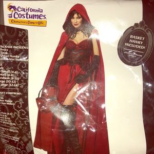 Dark red riding hood costume
