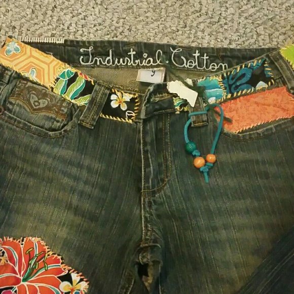 industrial cotton Jeans Boho Custom Made Patchwork Jeans Poshmark