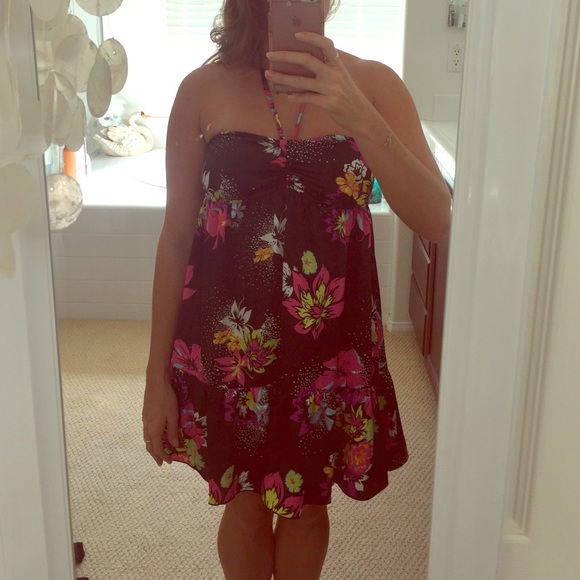 Flower halter dress