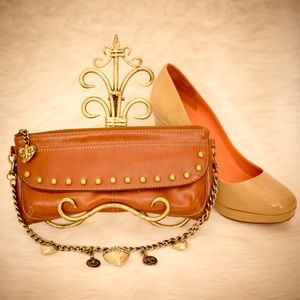 Kathy Van Zeeland Studded Leather Wristlet