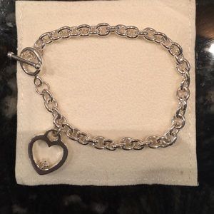 Silver heart bracelet