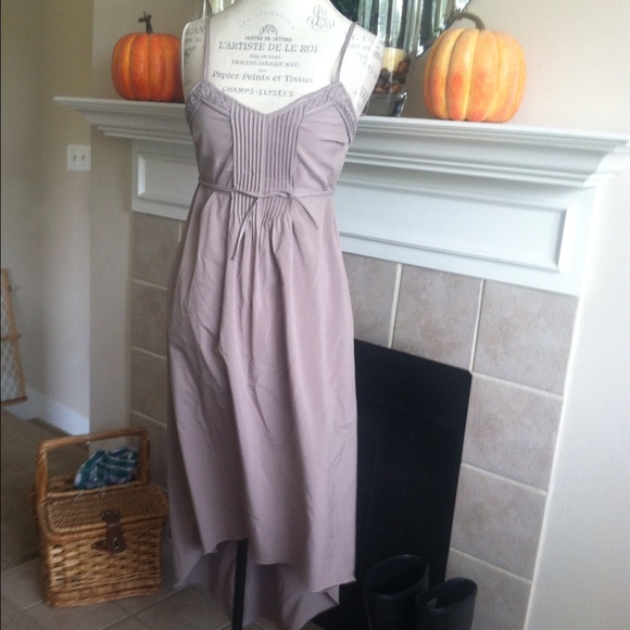 Bar III Dresses & Skirts - HOLD Taupe Bar III medium hi lo RESERVED