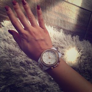 MK watch (white&gold)