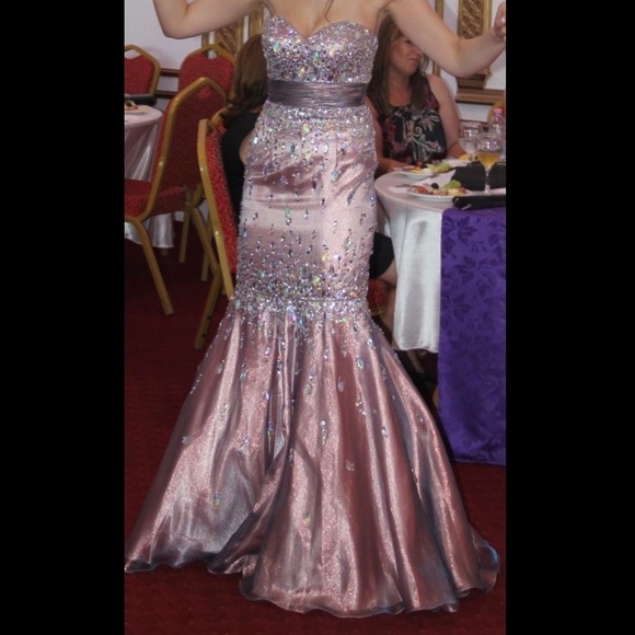 Pink mermaid sequined dress