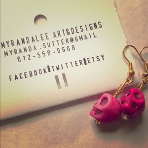 Handmade skulls earrings