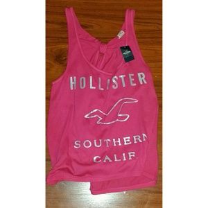 Pink Hollister Open Knot Back Top
