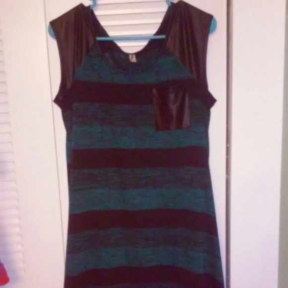 Forest green and and black high low dress