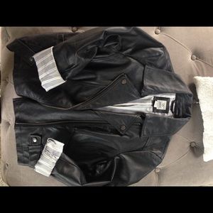 Black leather jacket